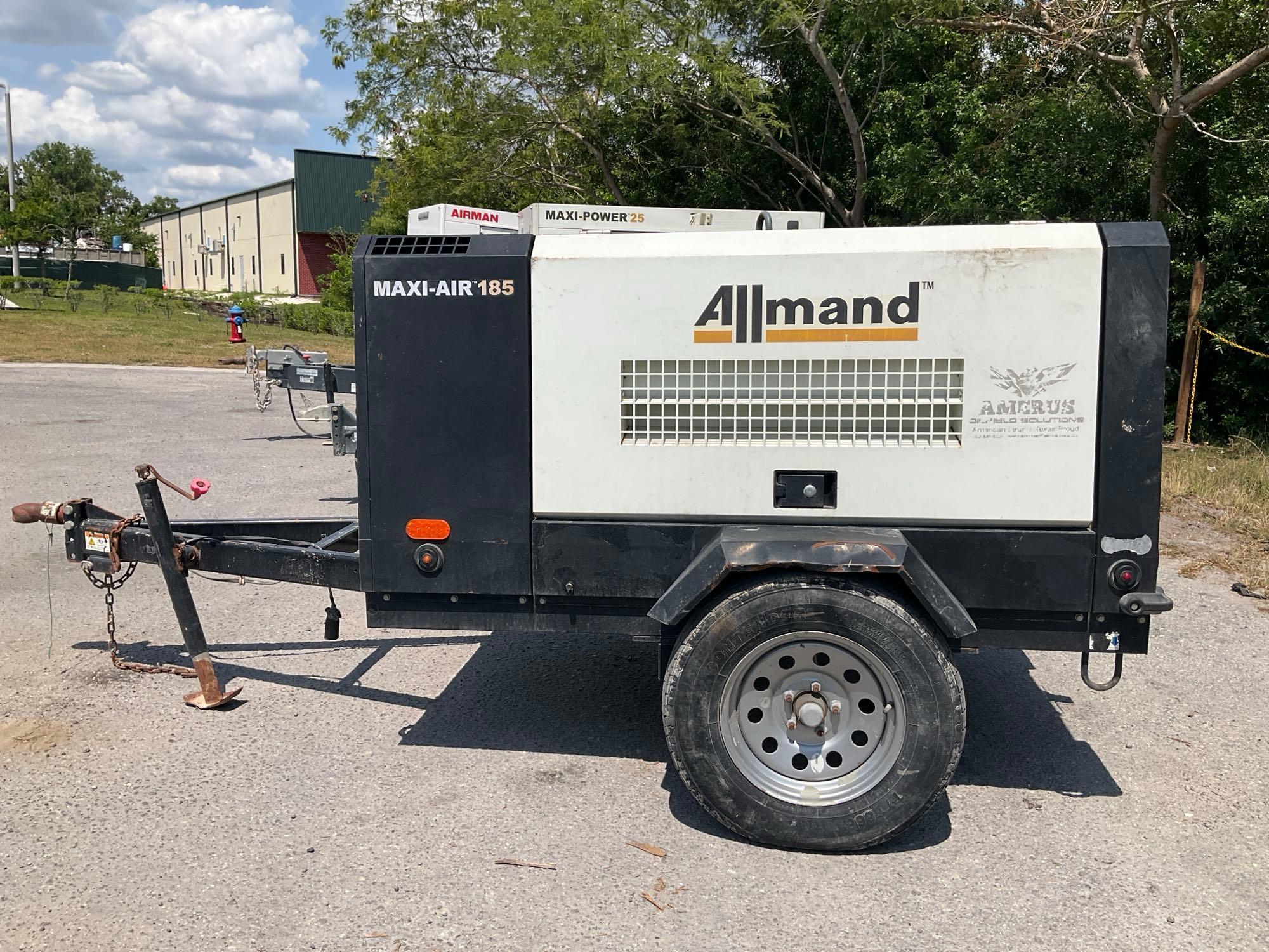 2018/2019 ALLMAND MAXI-POWER MA185-6E1 COMPRESSOR, DIESEL, TRAILER MOUNTED, NORMAL OPERATING