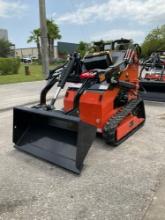 UNUSED 2023 AGROTK... MINI SKID STEER LOADER MODEL AGT-YF2-380, GAS POWERED, ELECTRIC START, RUBBER