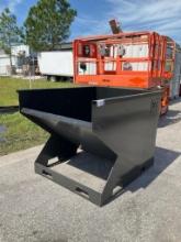 UNUSED 2CU YARD SELF DUMPING HOPPER WITH FORK POCKETS