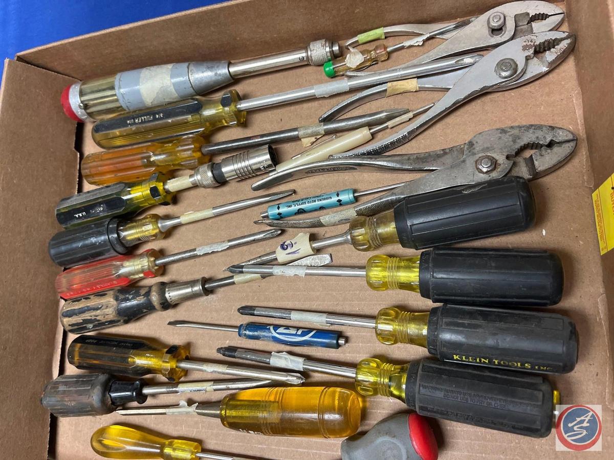 Assortment of Screwdrivers, Assortment of Pliers, Chisels