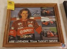 Larie Luyendyk signed poster in frame