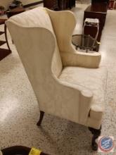 Off white upholstered sitting chair 20" tall