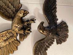 Group of 2 Metal Eagles