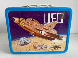 Vintage Metal Lunch Box Including Thermos - UFO