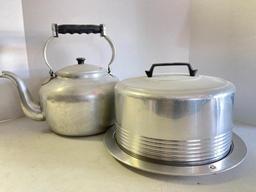 Group of 2 Vintage Aluminum Kitchen Items