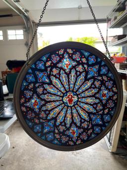 Solid Glass "Stained Glass" Piece