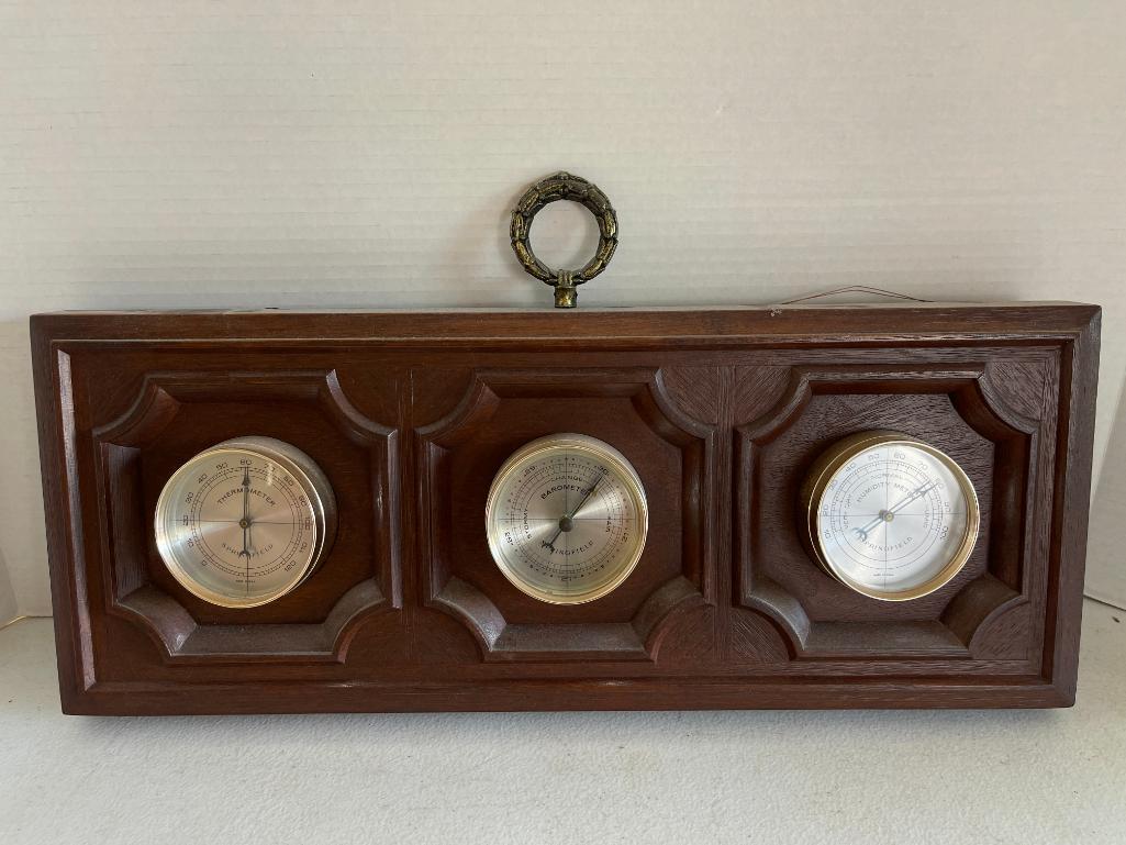 Vintage Wooden Barometer / Thermostat / Humidity Wall Hanging Piece