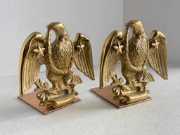 Pair of Vintage Baldwin Metal Eagle Book Ends