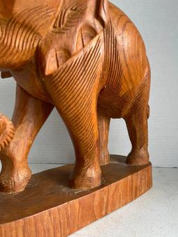 Wooden Elephant Figure