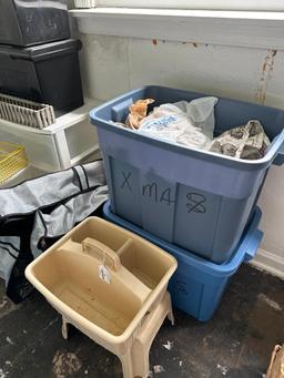 Group of Plastic Totes, Drawers and Bins