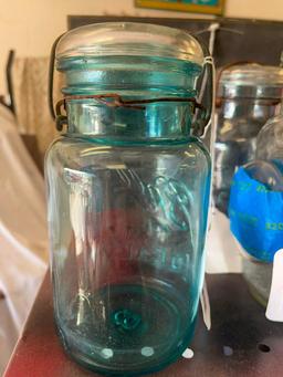 Blue clamp jar