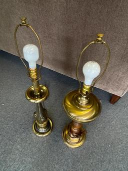 Group of 2 Brass Lamps