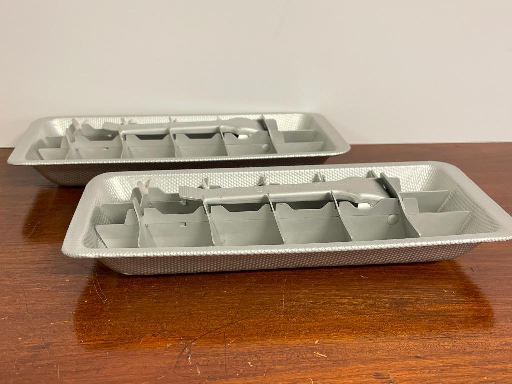 Pair of General Electric Aluminum Ice Trays