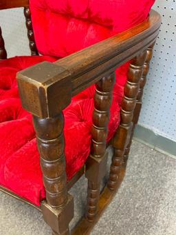 Vintage Upholstered and Wooden Chair