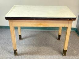 Vintage Enamel Top Table