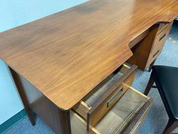 Vintage Wooden Desk with Chair