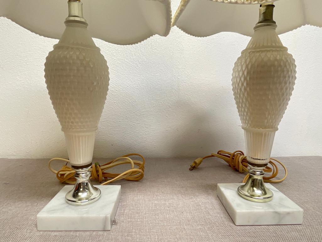 Pair of Matching Glass Lamps