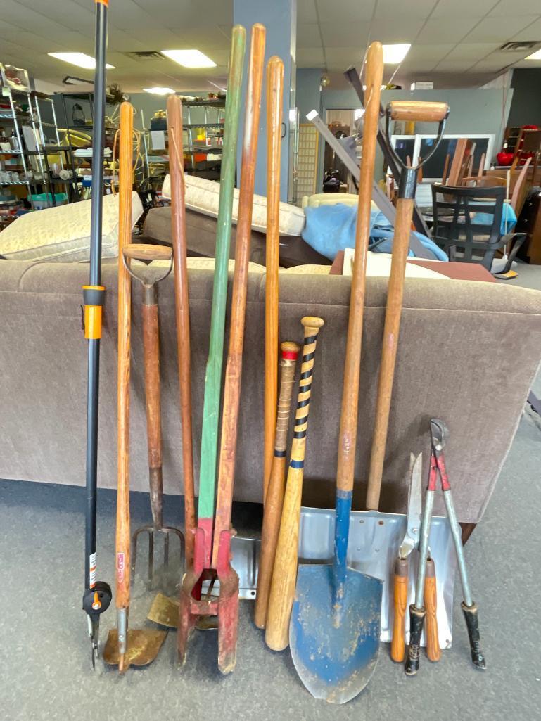 Group of Long Handled Yard Tools
