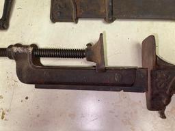 Three Antique HD Cast Iron Bar Clamps