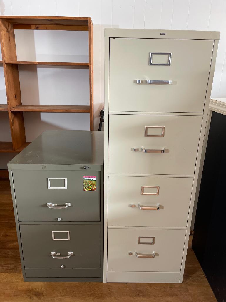 Pair of Metal Filing Cabinets