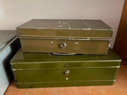 Group of 3 Metal Storage Boxes