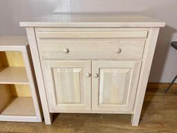 Two Blond Wood Furniture Pieces