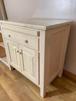 Two Blond Wood Furniture Pieces