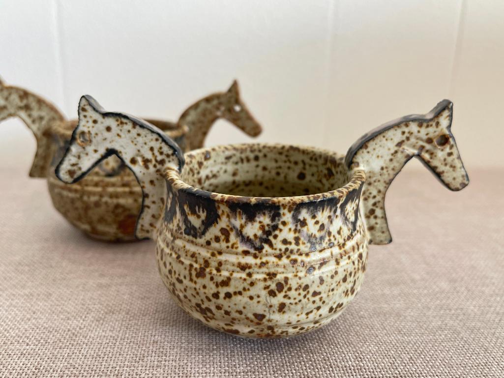 Pair of Tokheim Stoneware Mini Mugs