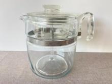 Vintage Pyrex Glass Stove Top Percolator