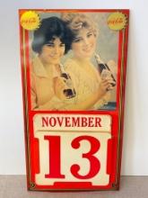 Vintage Tin and Cardboard Coca Cola Calender