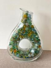 Glass Vase with Marbles