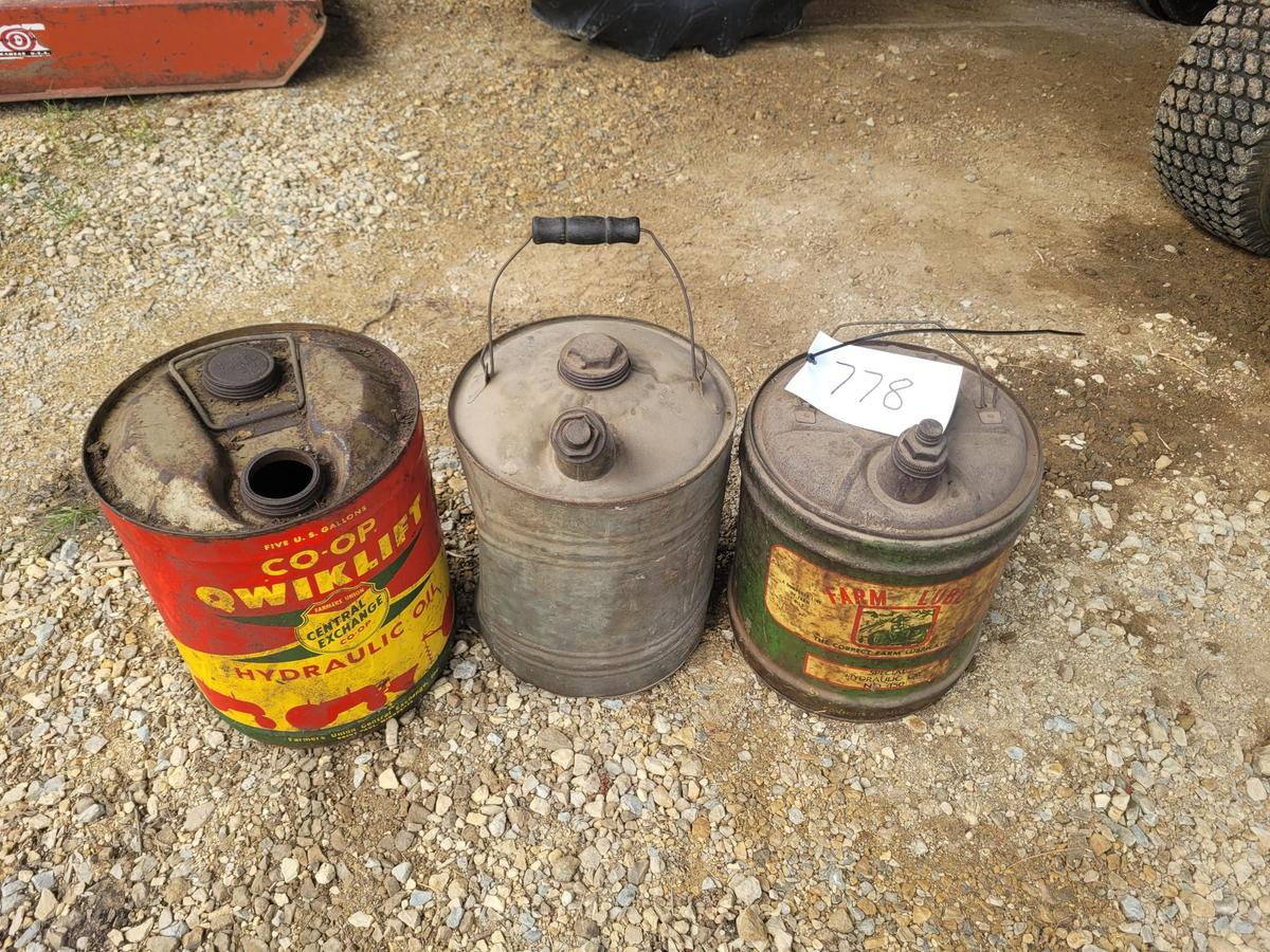 Vintage Implement Fluid Cans