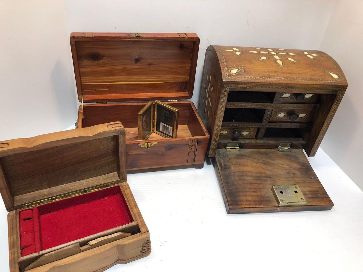 Wooden jewelry boxes,wooden keepsake,small picture frame