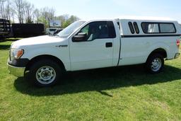 #1002 2012 FORD F150 2 WD REG CAB 8' BED 230589 MILES AM FM RADIO GOOD INTE