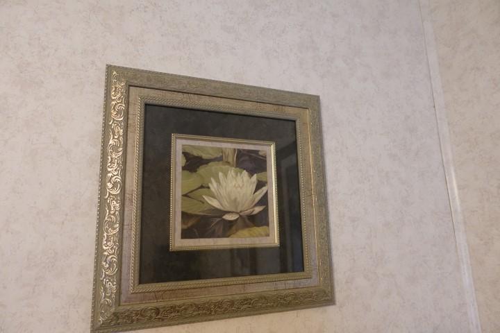 THREE PC ART ALL FLORALS FRANED UNDER GLASS