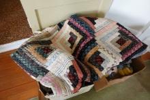 ANTIQUE BEDSPREADS AND PATCHWORK QUILT ANTIQUE BALLON QUILT