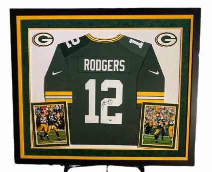 Framed & Signed Aaron Rodgers Green Bay Packers