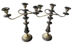 (2) Sheridan Silver Plate Candelabras—18.5” Tall