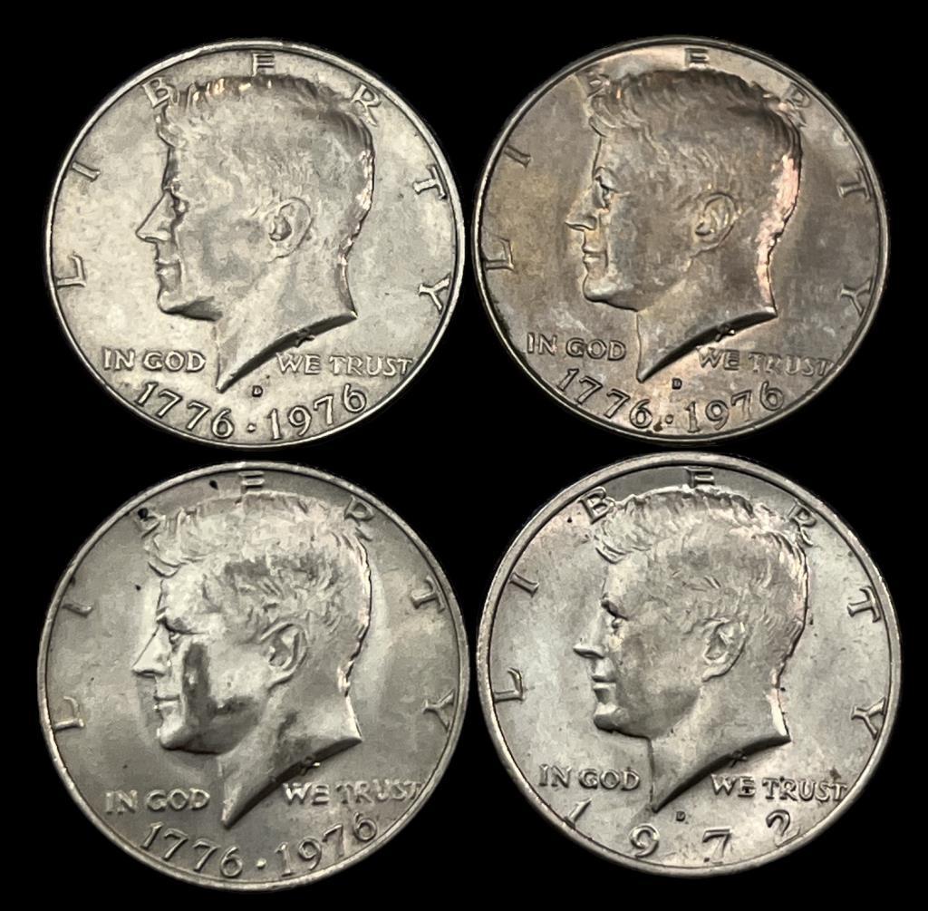 (3) Bicentennial Kennedy Half Dollars--(2)  with