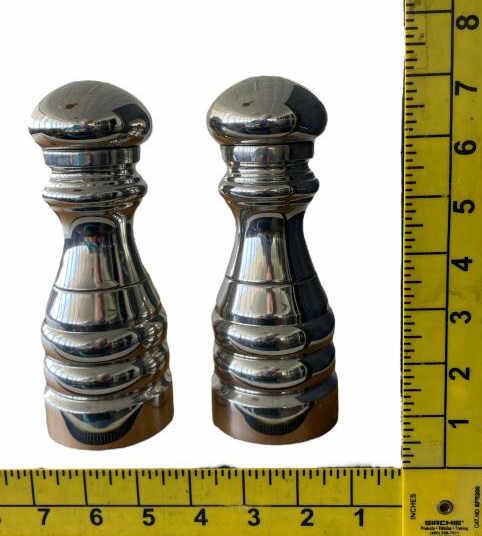 (2) Queens Art Pewter Salt and Pepper Mills