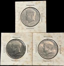 (3) 1976 Kennedy Bicentennial Half Dollars—No