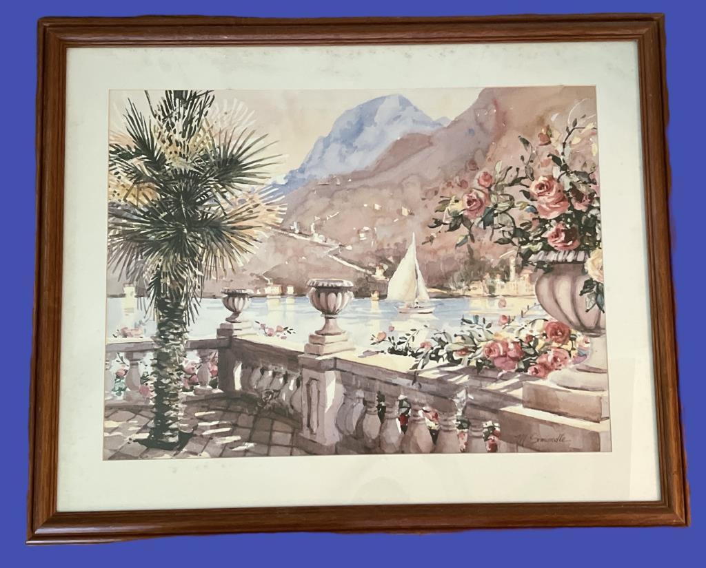 Framed and Matted Signed Print - 32 1/2?� x 26 1/2