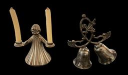 (2) Silverplate Items: Choir Boy Candlestick