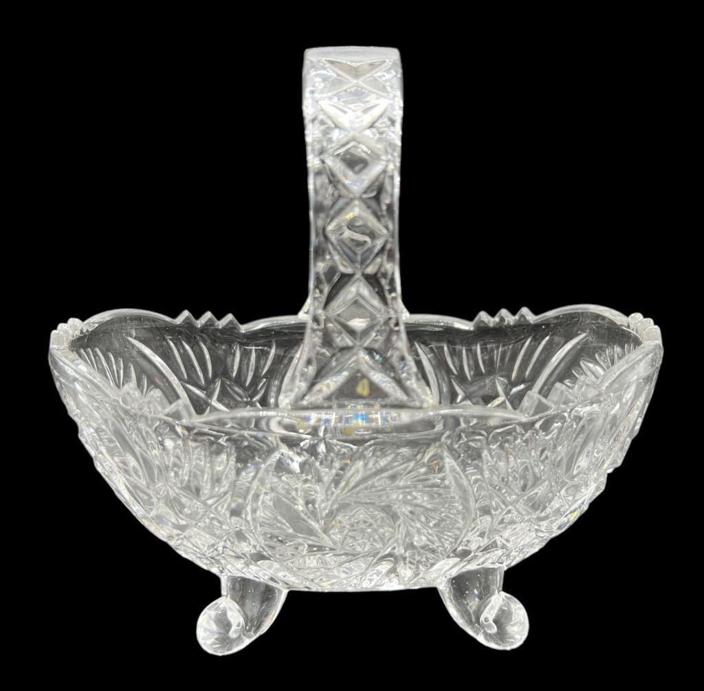 Vintage Lead Crystal Candy/Trinket Dish—5.5”