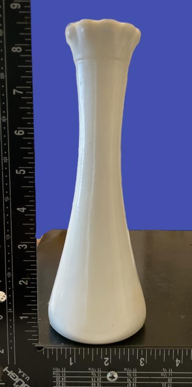 (2) Milk Glass Bud Vases