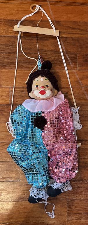 Porcelain Clown On Swing