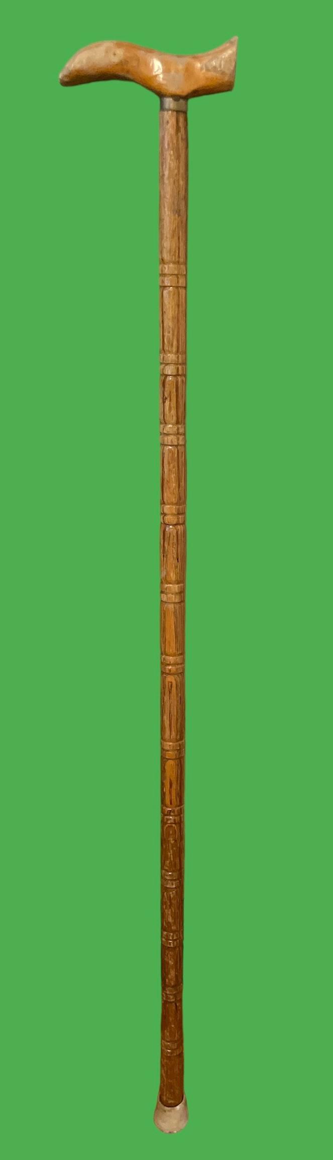 Vintage Wooden Cane—35.5” Tall