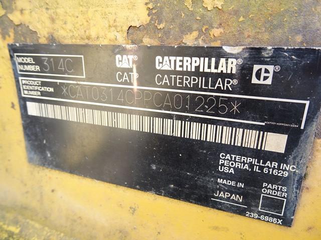 2006 CATERPILLAR Model 314C LCR Hydraulic Excavator, s/n PCA01225, powered by Cat diesel engine and