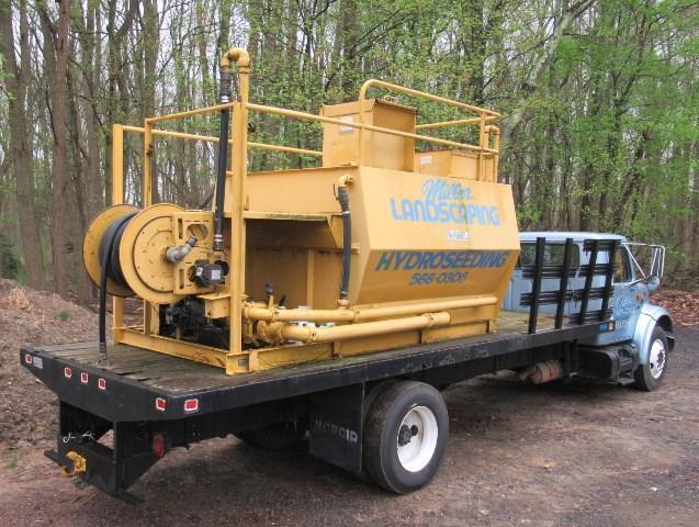 1995 INTERNATIONAL Model 4700 Single Axle Hydroseeder Truck, VIN# 1HTSCAAM1SH224344, powered by