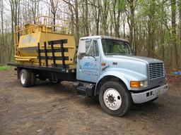 1995 INTERNATIONAL Model 4700 Single Axle Hydroseeder Truck, VIN# 1HTSCAAM1SH224344, powered by